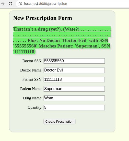 Screenshot from CST-363 Intro to Database Systems