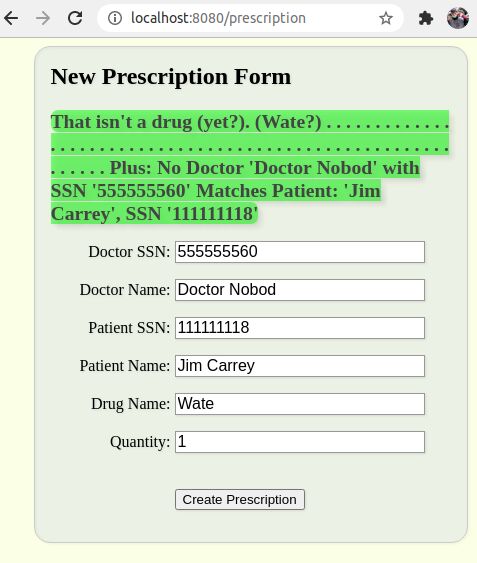 Screenshot from CST-363 Intro to Database Systems