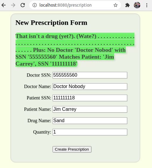 Screenshot from CST-363 Intro to Database Systems